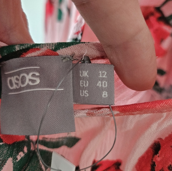 NWT ASOS swim floral strapless dress - Picture 7 of 8